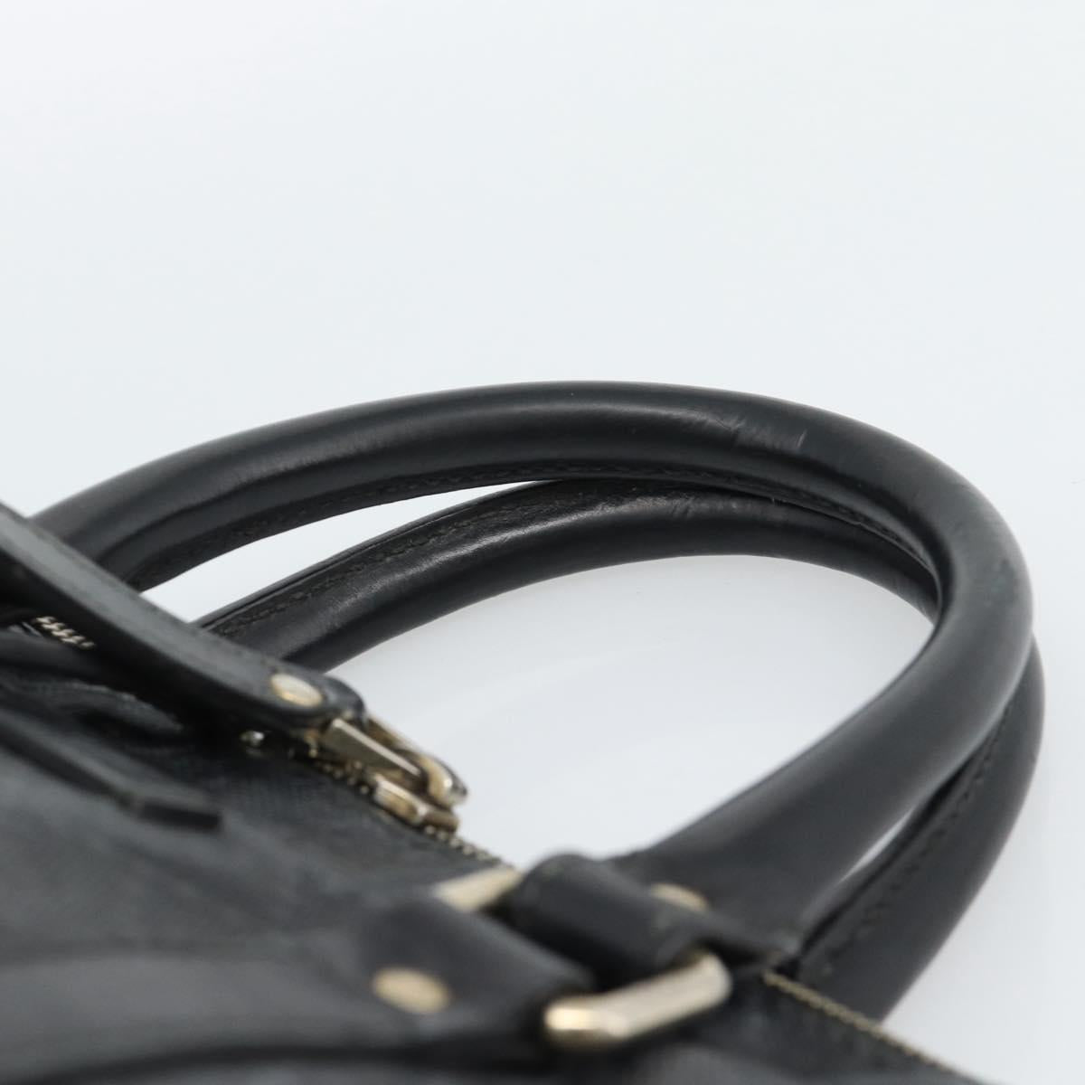 GUCCI Diamante Business Bag Leather Black Gold 208463 Auth ka4780