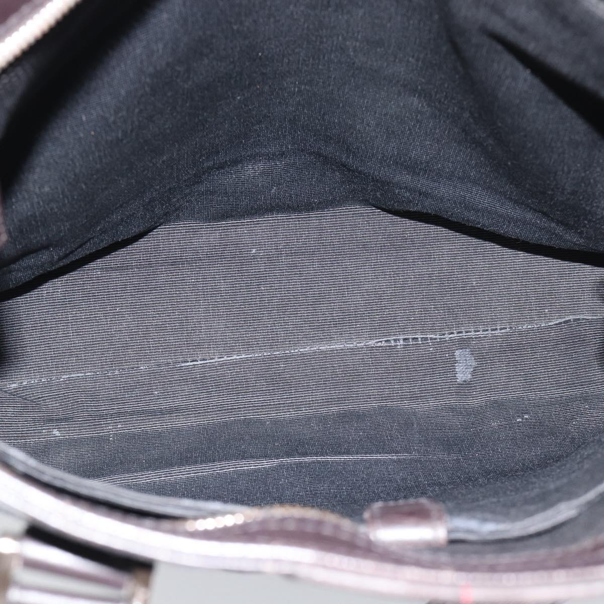 Salvatore Ferragamo Tote Bag Leather Black Silver Auth ka4781