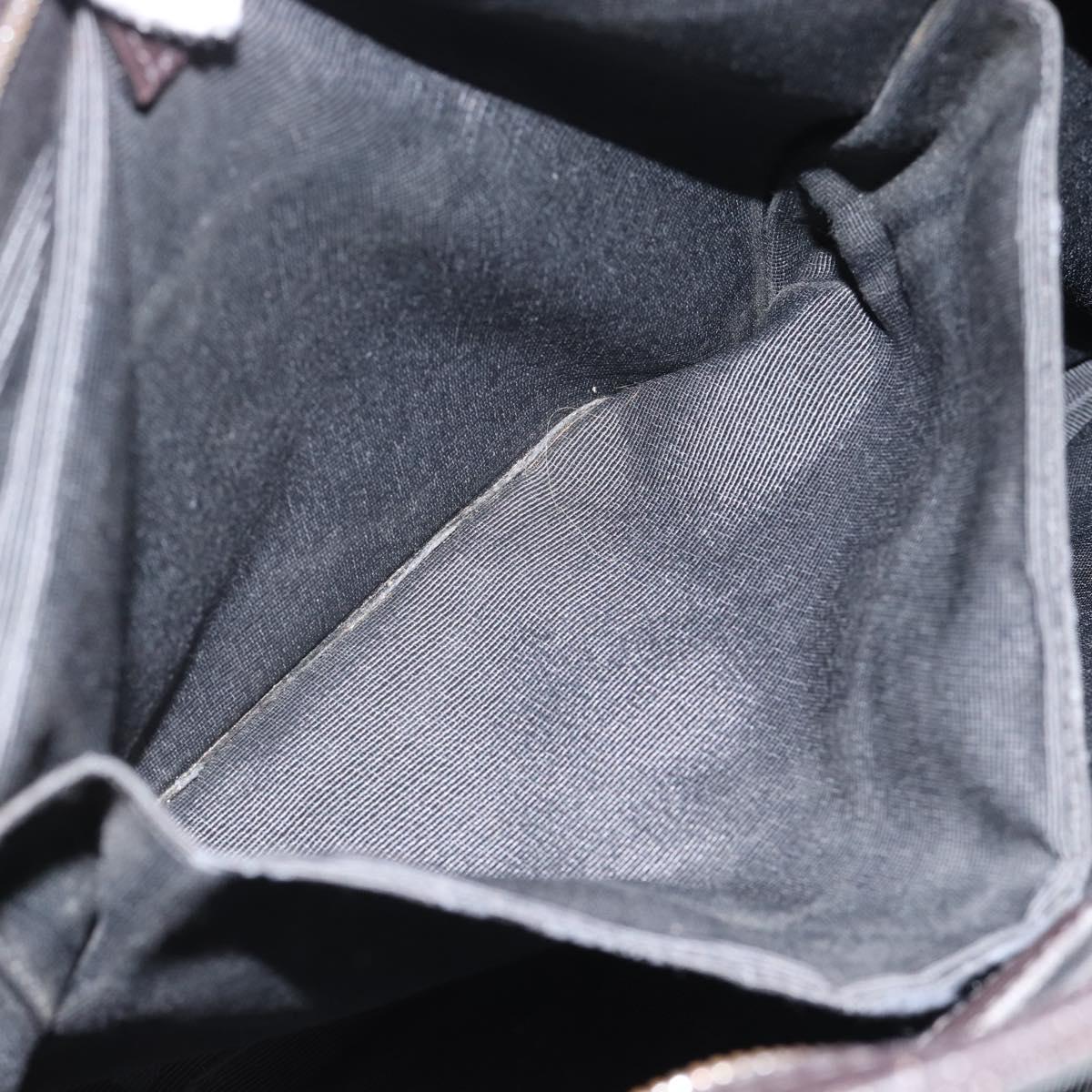 Salvatore Ferragamo Tote Bag Leather Black Silver Auth ka4781
