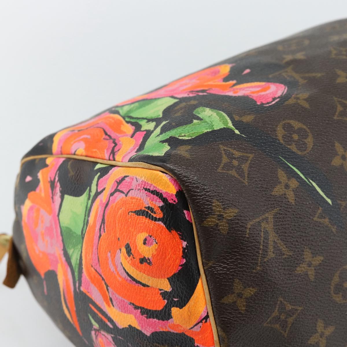 LOUIS VUITTON Monogram Rose Speedy 30 Hand Bag Orange Pink M48610 Auth ka4783SAV