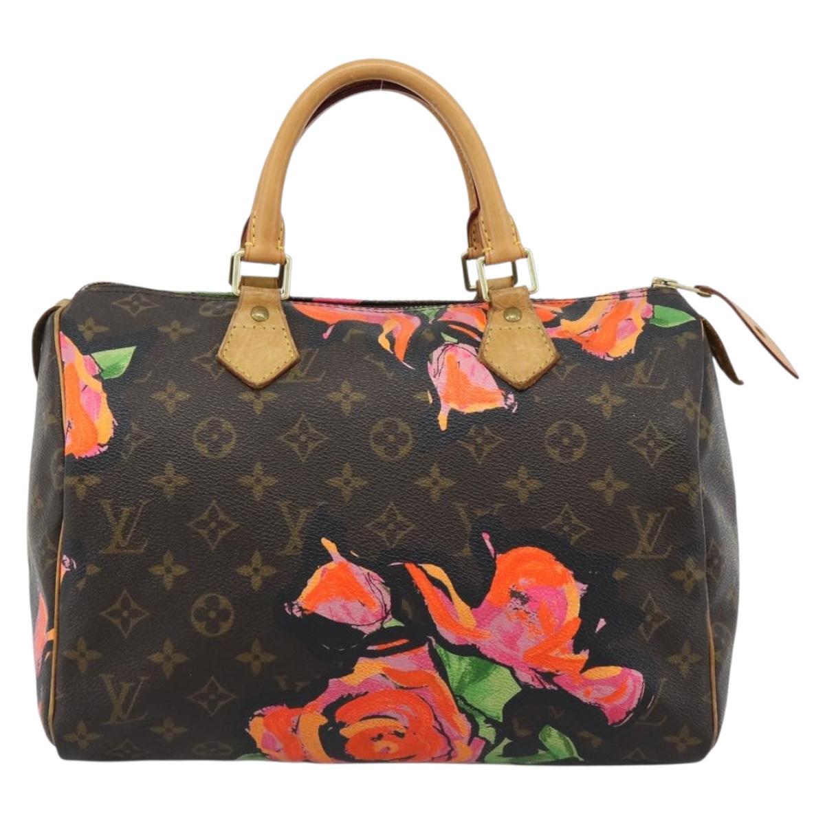 LOUIS VUITTON Monogram Rose Speedy 30 Hand Bag Orange Pink M48610 Auth ka4783SAV