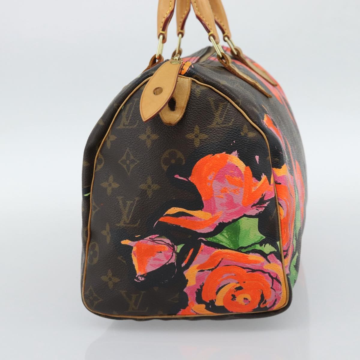 LOUIS VUITTON Monogram Rose Speedy 30 Hand Bag Orange Pink M48610 Auth ka4783SAV