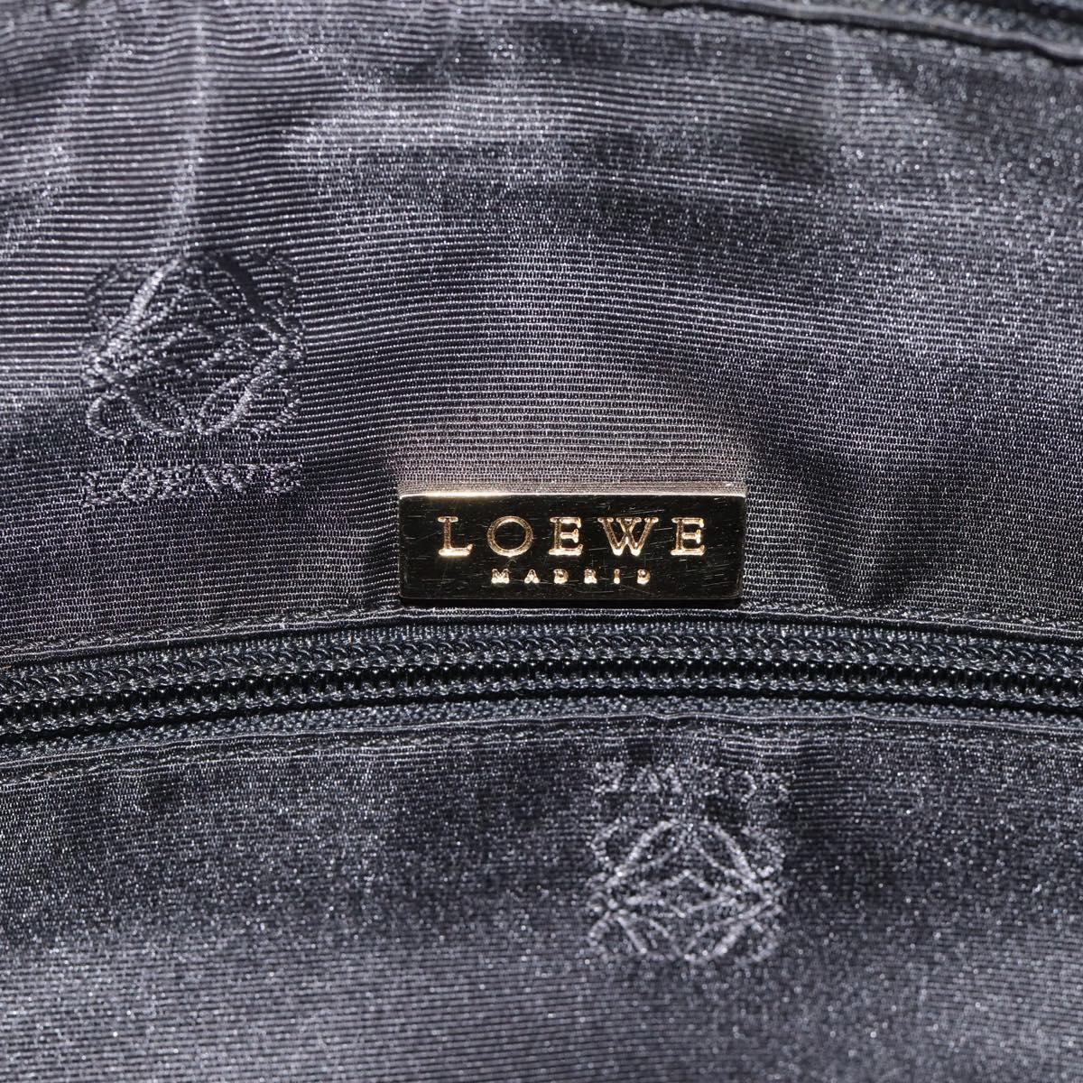 LOEWE Tote Bag Canvas Black Gold Auth ka4789