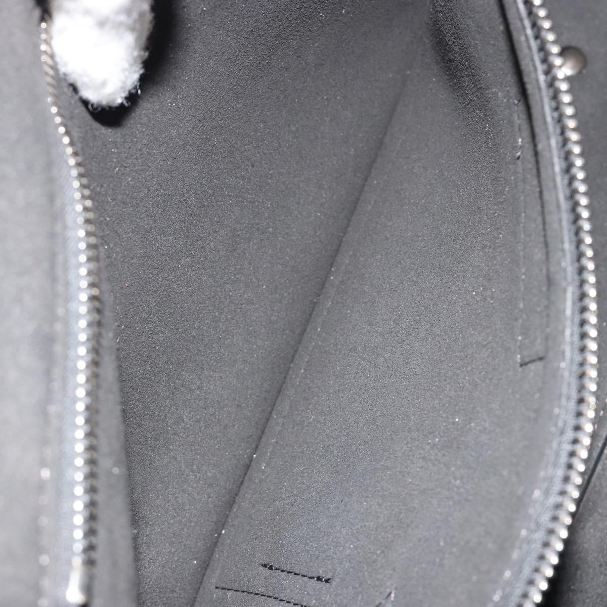 GIVENCHY Hand Bag Leather 2way Black Silver Auth ka4793A