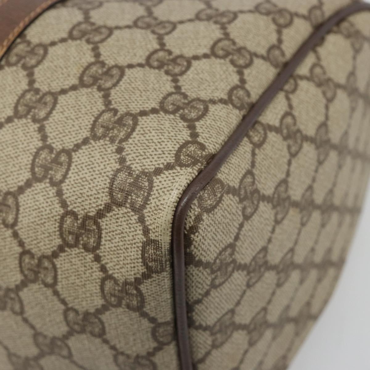 GUCCI GG Supreme Hand Bag PVC Beige Gold 002 39 6842 Auth ka4795
