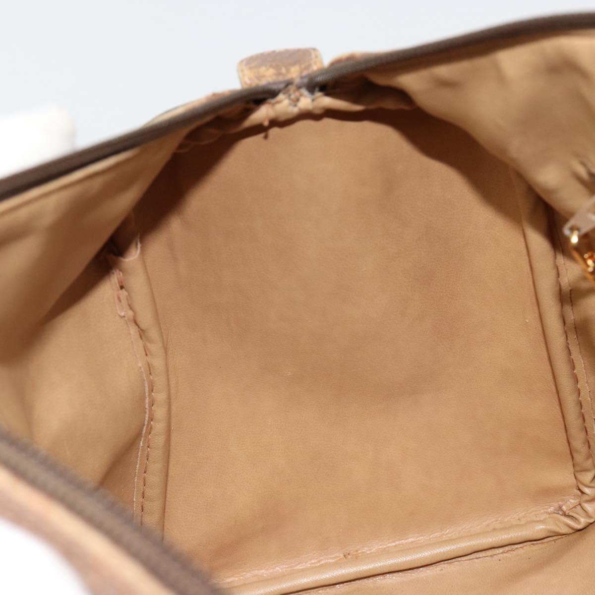 GUCCI GG Supreme Hand Bag PVC Beige Gold 002 39 6842 Auth ka4795