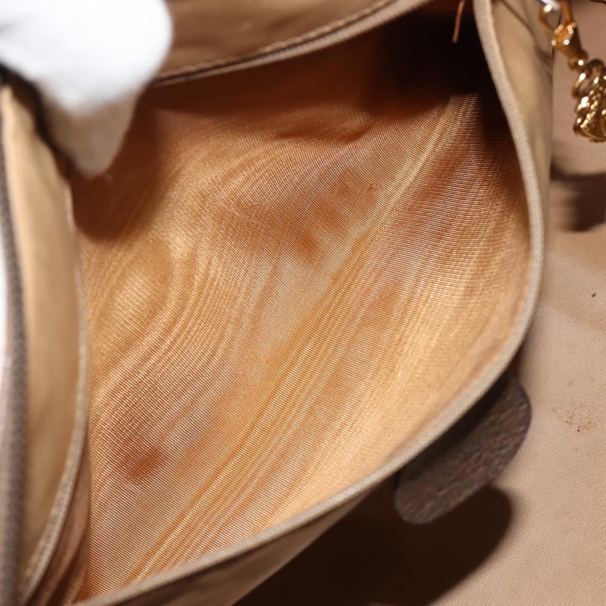 GUCCI GG Supreme Hand Bag PVC Beige Gold 002 39 6842 Auth ka4795