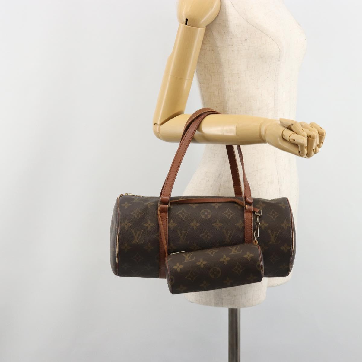 LOUIS VUITTON Monogram Papillon 30 Hand Bag M51385 LV Auth ka4796