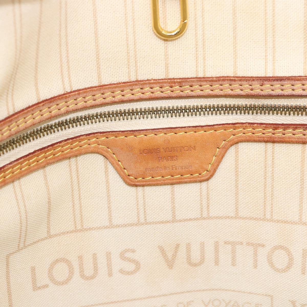 LOUIS VUITTON Damier Azur Neverfull MM Tote Bag N41605 LV Auth ka4805