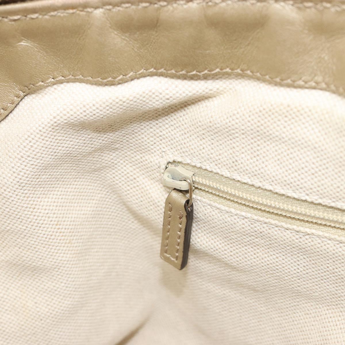 GUCCI GG Canvas Hand Bag 2way Beige Gold 247902 Auth ka4810A