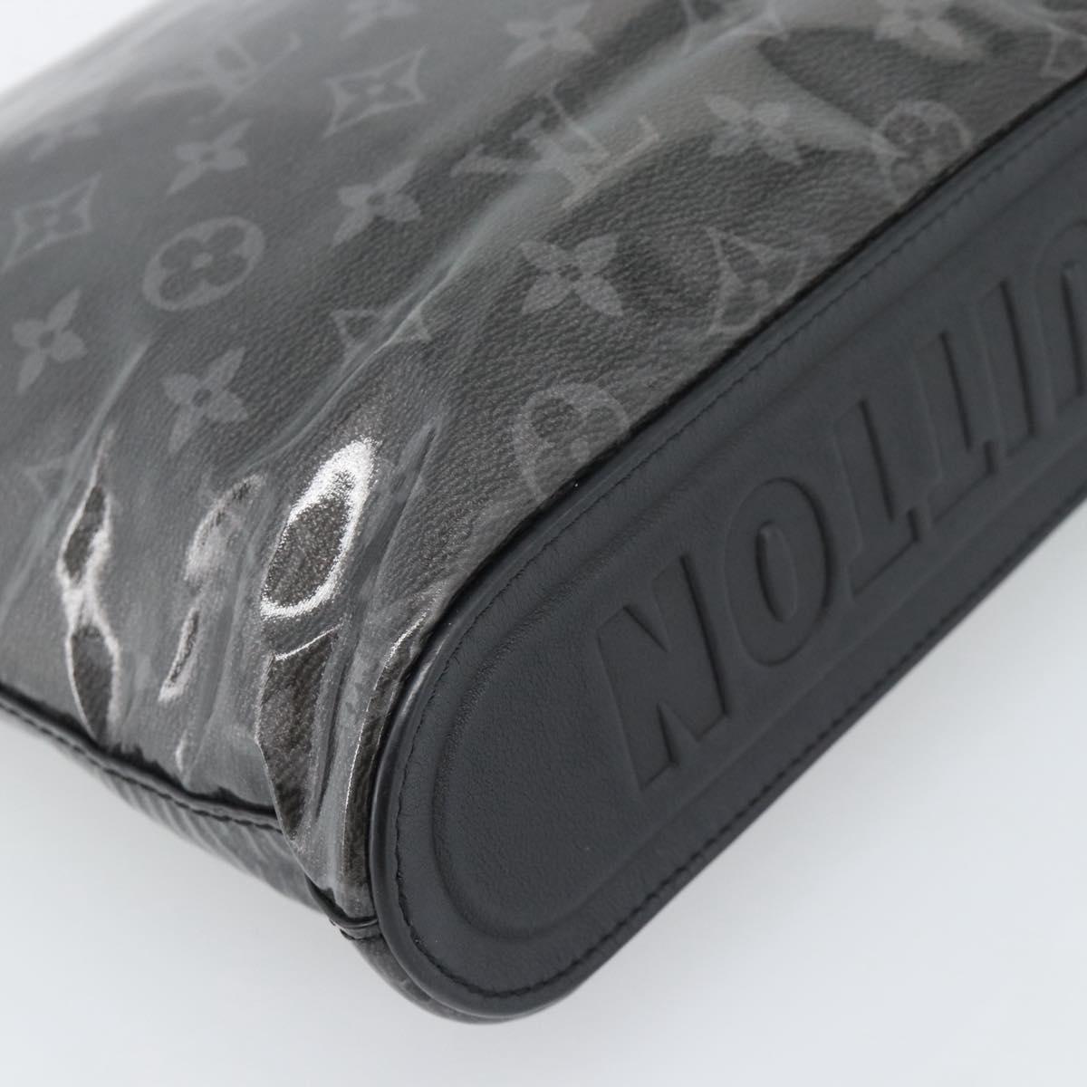 LOUIS VUITTON Monogram Eclipse Glaze Pochette Cosmos Black M63373 Auth ka4815