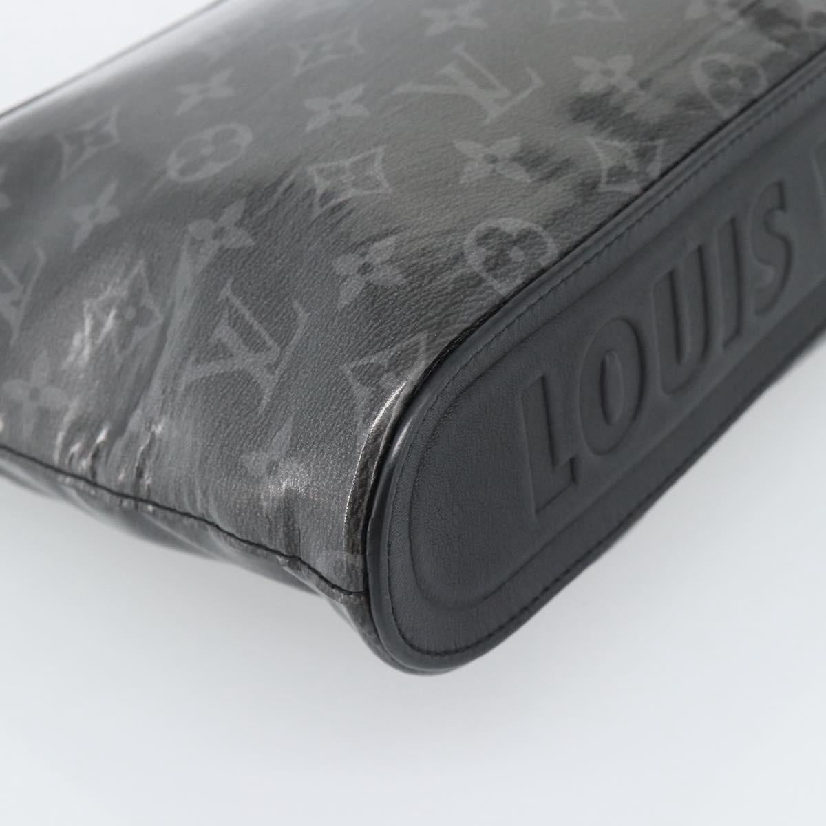 LOUIS VUITTON Monogram Eclipse Glaze Pochette Cosmos Black M63373 Auth ka4815