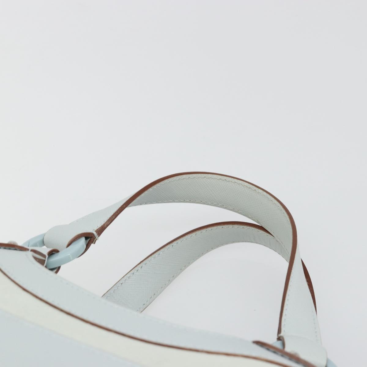 Salvatore Ferragamo Hand Bag Suede Leather Light Blue Silver Auth ka4819A