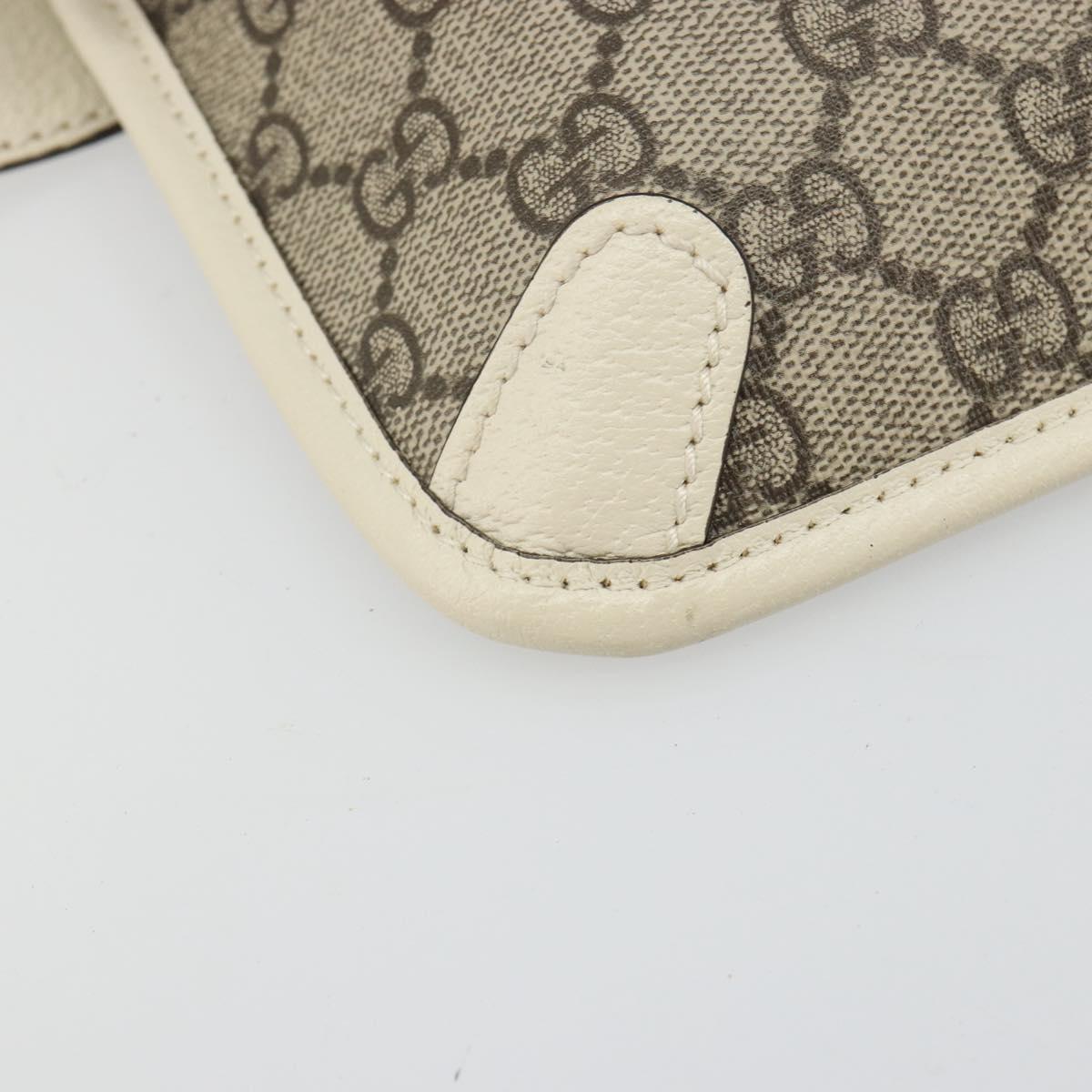 GUCCI GG Supreme Sherry Line Waist bag PVC Beige Red Navy 674081 Auth ka4820V