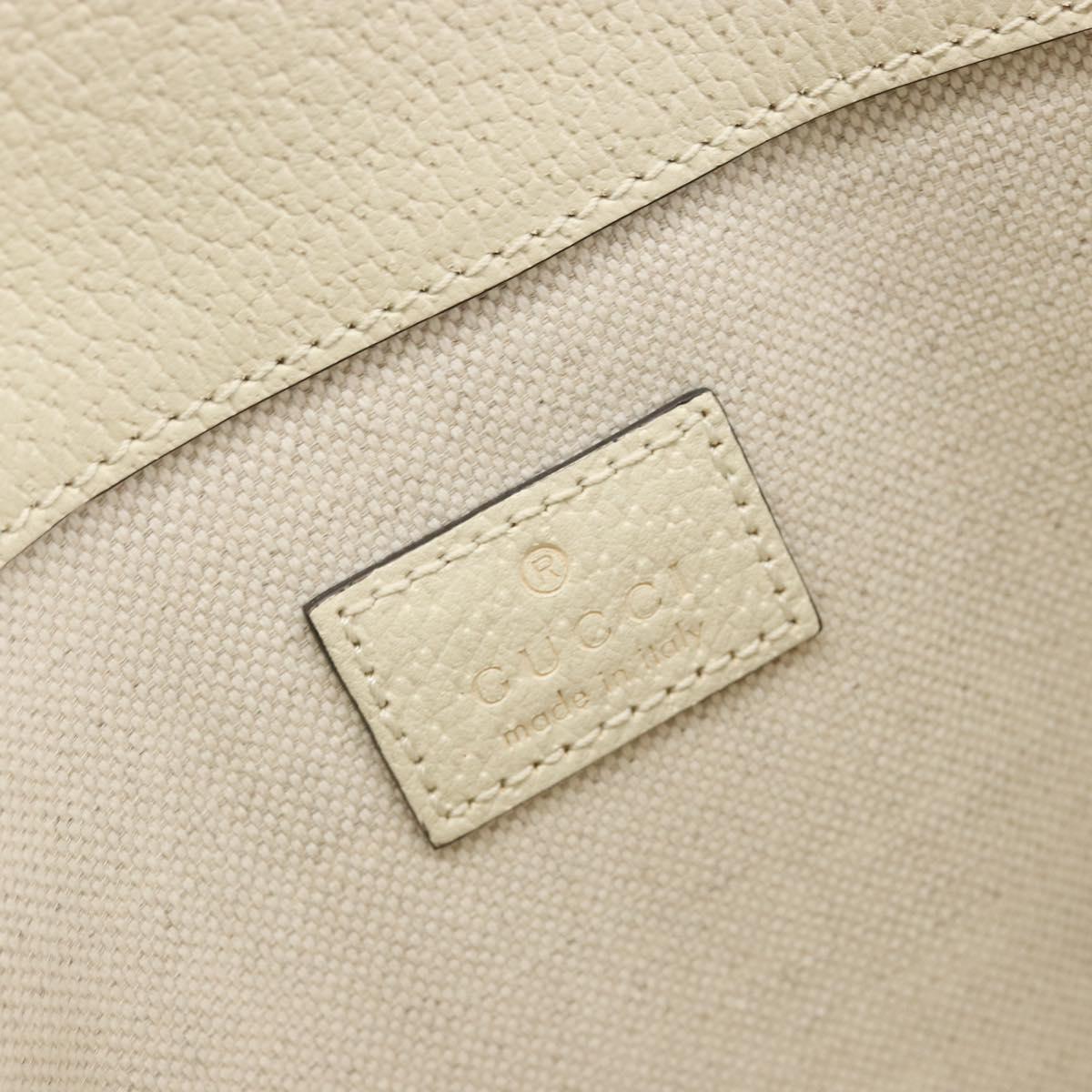 GUCCI GG Supreme Sherry Line Waist bag PVC Beige Red Navy 674081 Auth ka4820V