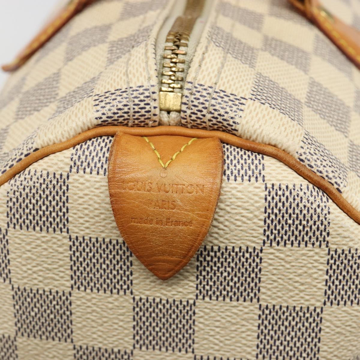 LOUIS VUITTON Damier Azur Speedy 30 Hand Bag N41533 LV Auth ka4831A