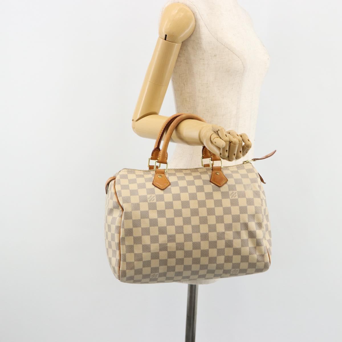 LOUIS VUITTON Damier Azur Speedy 30 Hand Bag N41533 LV Auth ka4831A