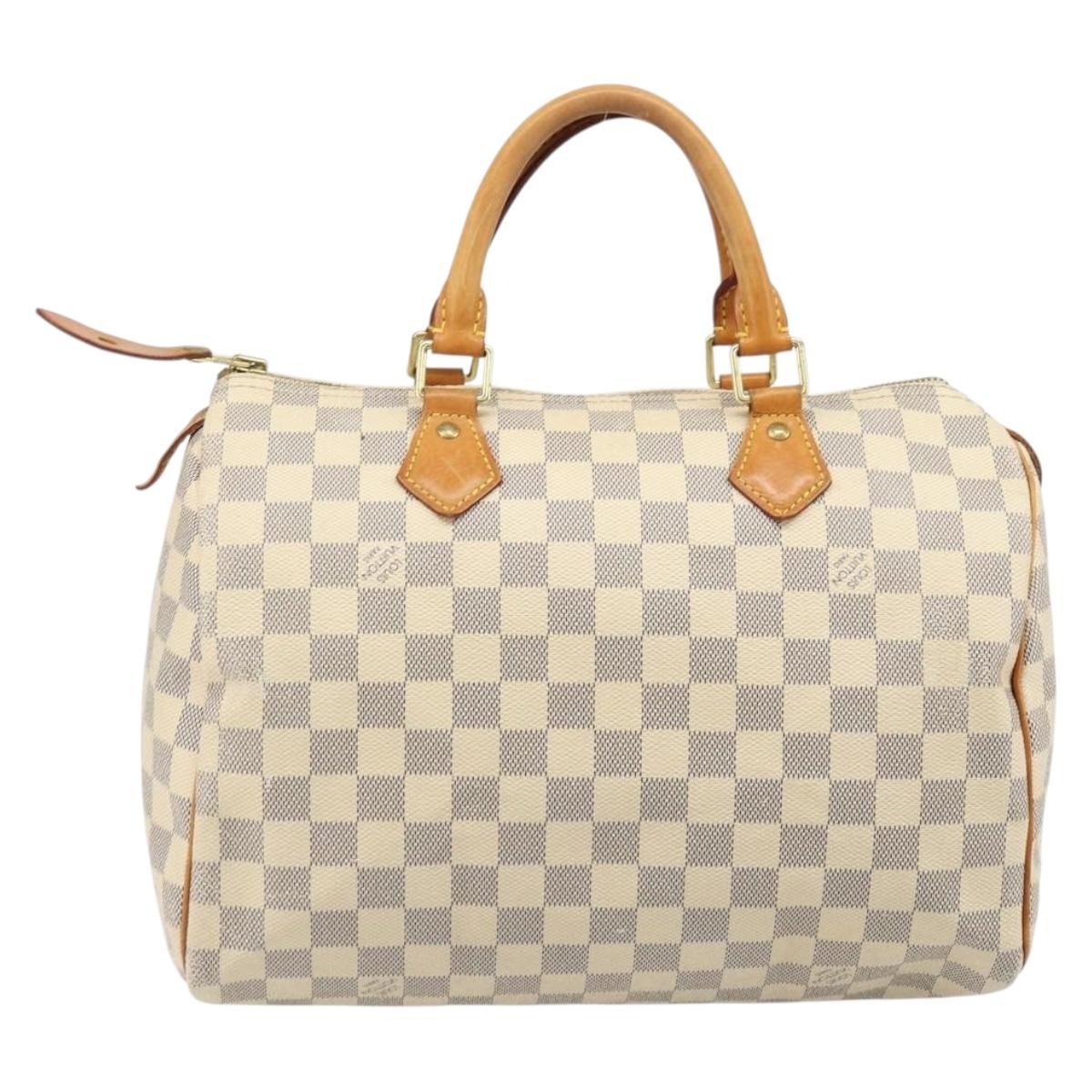 LOUIS VUITTON Damier Azur Speedy 30 Hand Bag N41533 LV Auth ka4831A