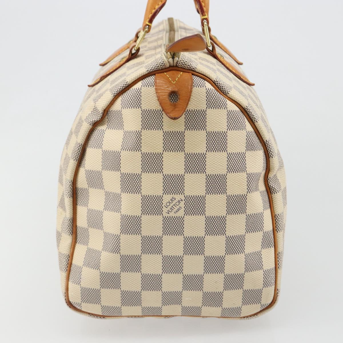 LOUIS VUITTON Damier Azur Speedy 30 Hand Bag N41533 LV Auth ka4831A