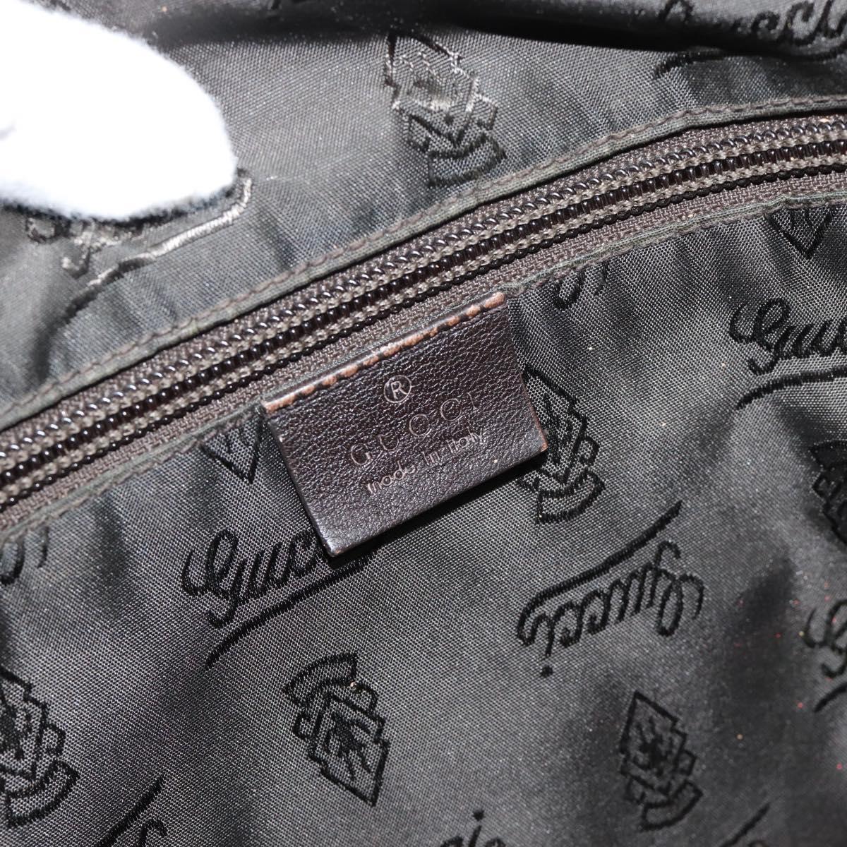 GUCCI GG Canvas Guccissima Shoulder Bag Leather Black Gold 223665 Auth ka4832
