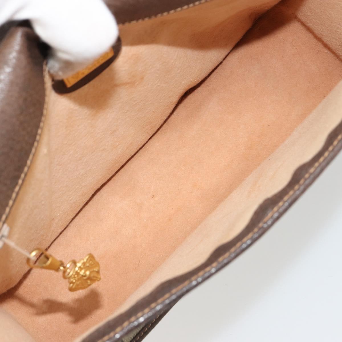GUCCI GG Supreme Web Sherry Line Bag PVC Beige Gold 001 104 0551 Auth ka4846