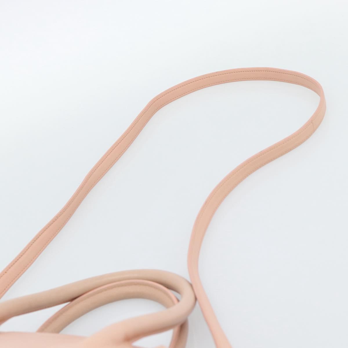 SAINT LAURENT Sac De Jules Hand Bag Leather 2way Pink Gold Auth ka4847V