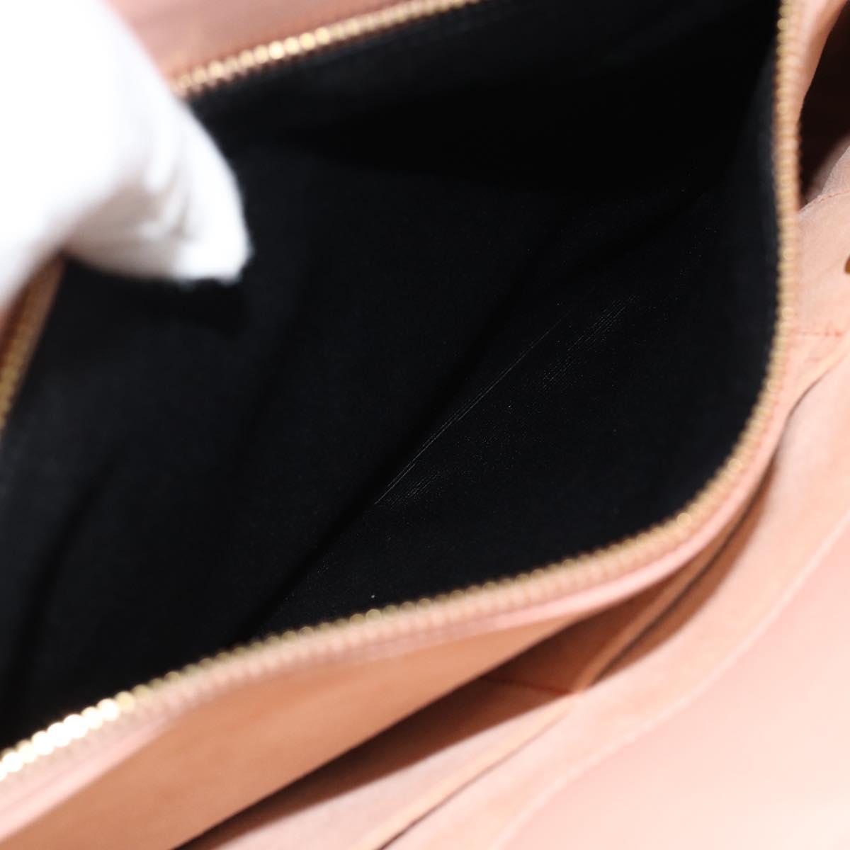 SAINT LAURENT Sac De Jules Hand Bag Leather 2way Pink Gold Auth ka4847V