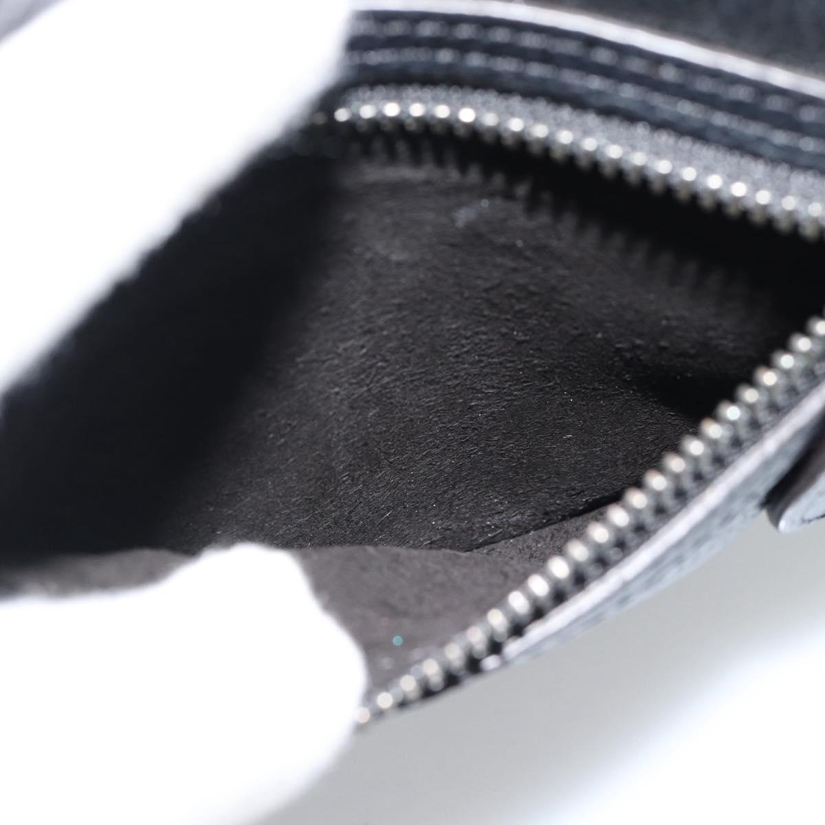 CELINE Luggage Micro Shopper Hand Bag Leather Black Silver Auth ka4855SAM