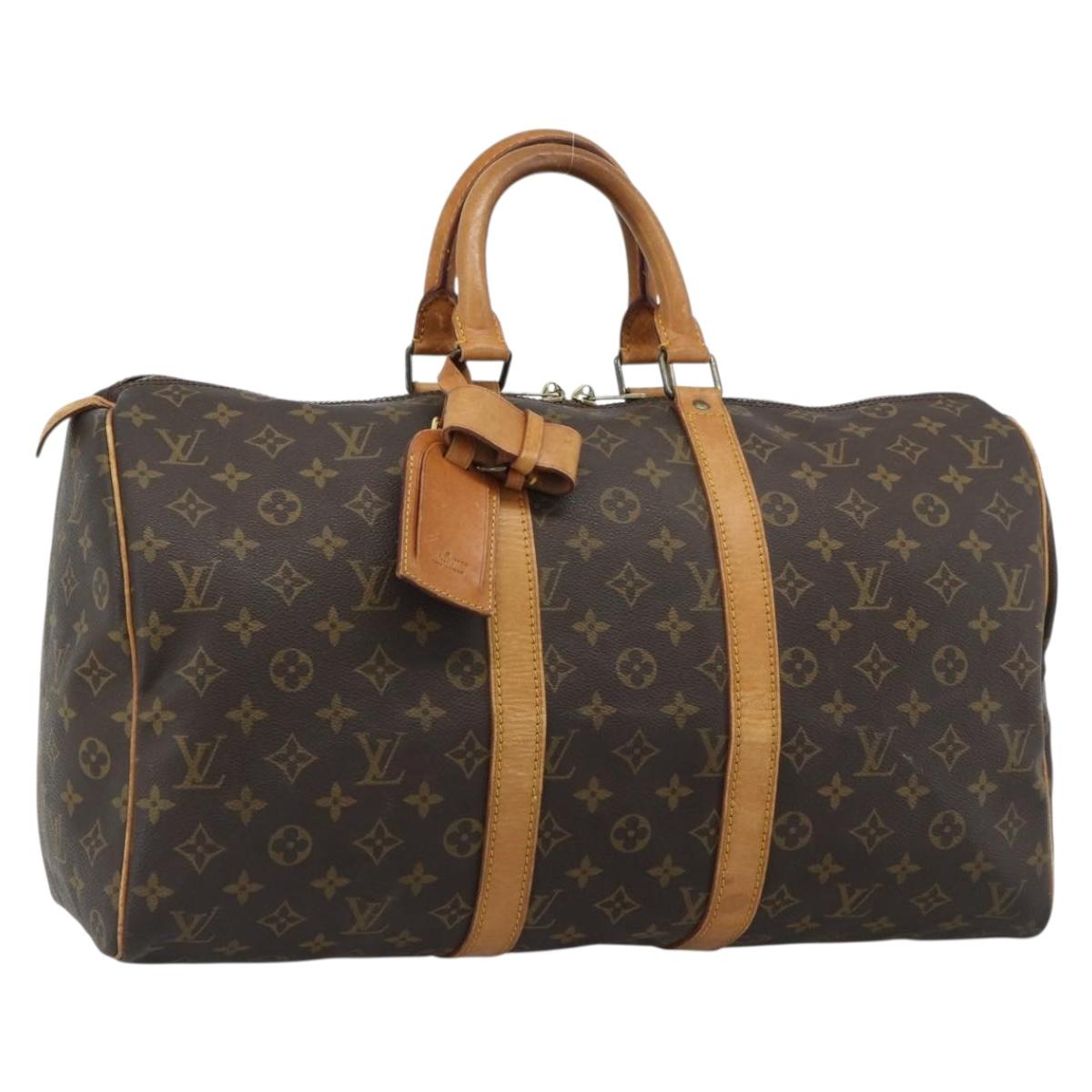 LOUIS VUITTON Monogram Keepall 45 Boston Bag M41428 LV Auth ka4857