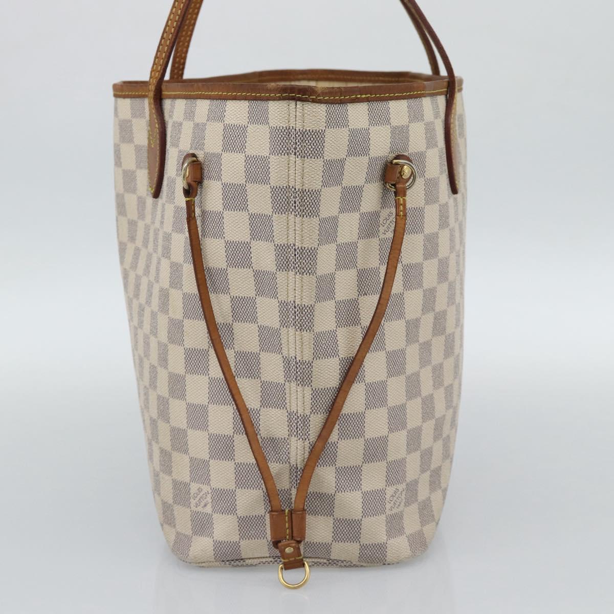 LOUIS VUITTON Damier Azur Neverfull MM Tote Bag N41605 LV Auth ka4858