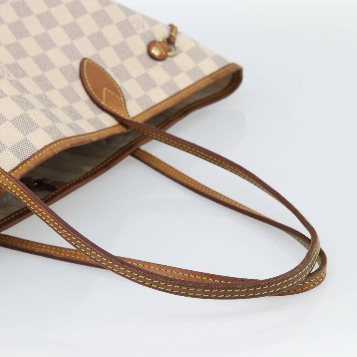 LOUIS VUITTON Damier Azur Neverfull MM Tote Bag N41605 LV Auth ka4858