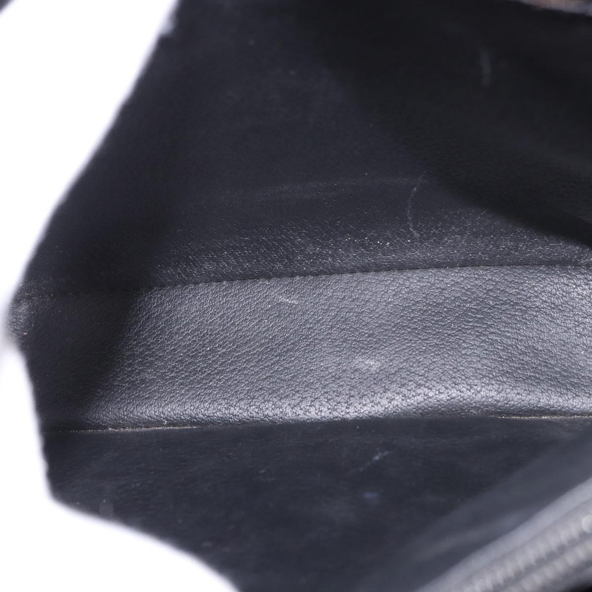 CELINE Macadam Canvas Tote Bag PVC Leather Black Gold Auth ka4867A