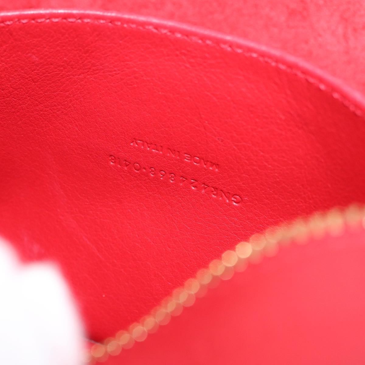 SAINT LAURENT Baby Cabas Hand Bag Leather 2way Red Gold Auth ka4869V