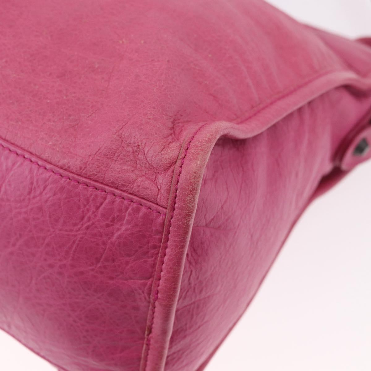 BALENCIAGA The City Hand Bag Leather 2way Pink 115748 Auth ka4873SAM