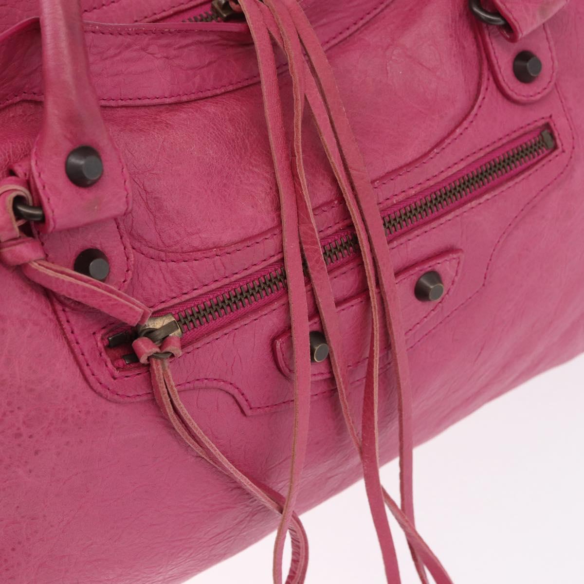 BALENCIAGA The City Hand Bag Leather 2way Pink 115748 Auth ka4873SAM