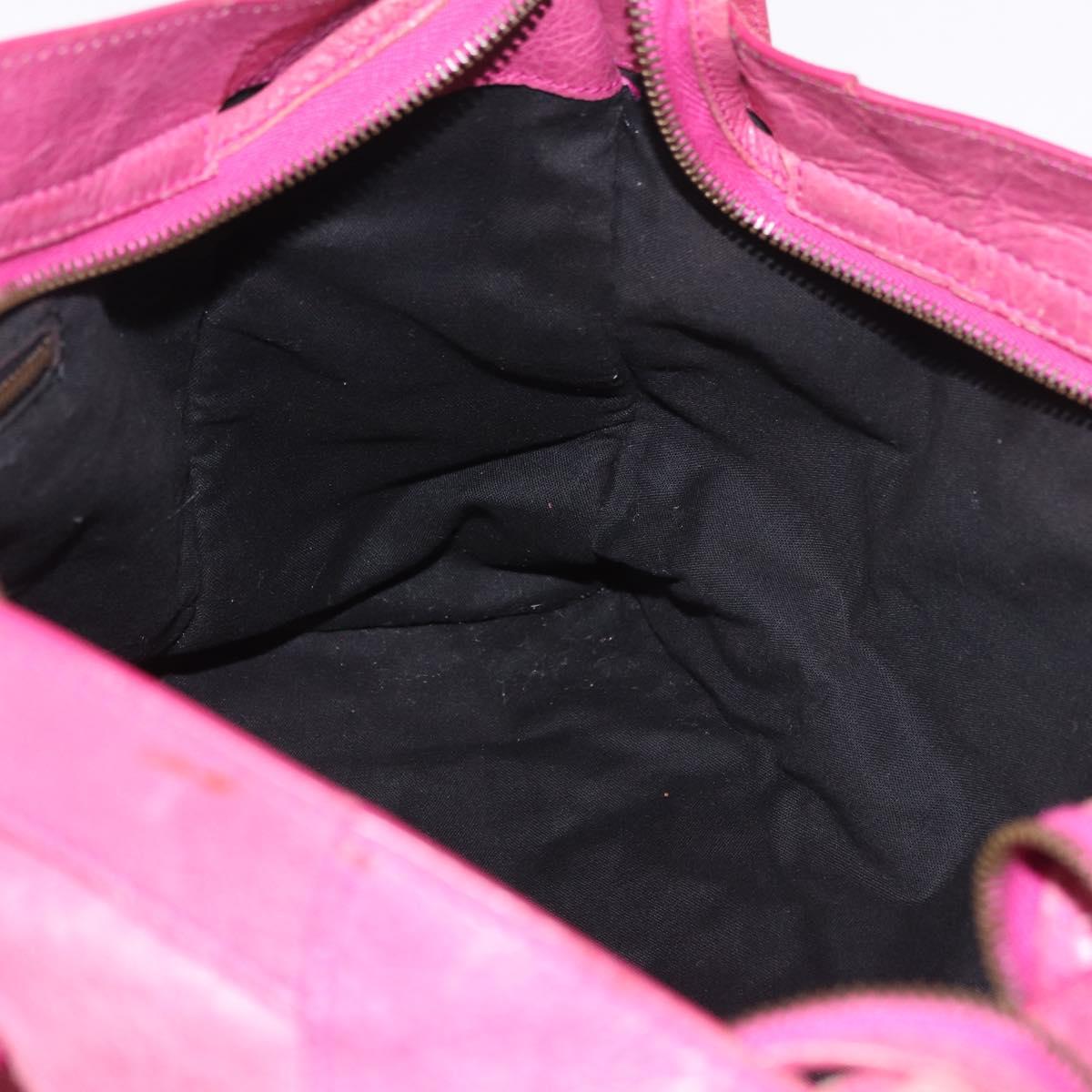 BALENCIAGA The City Hand Bag Leather 2way Pink 115748 Auth ka4873SAM