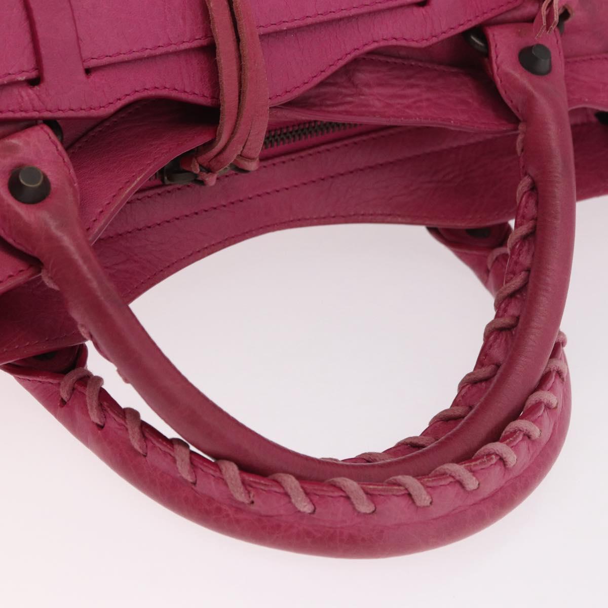 BALENCIAGA The City Hand Bag Leather 2way Pink 115748 Auth ka4873SAM