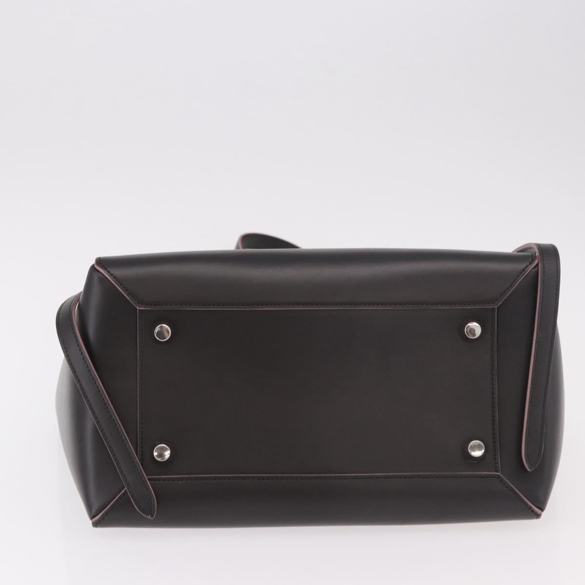 CELINE Belt bag Hand Bag Leather 2way Brown Silver Auth ka4875M