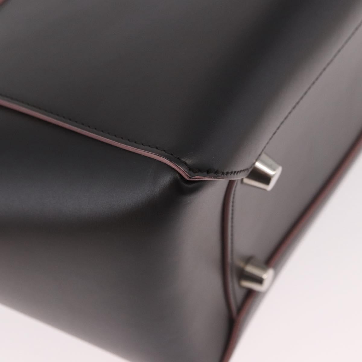 CELINE Belt bag Hand Bag Leather 2way Brown Silver Auth ka4875M