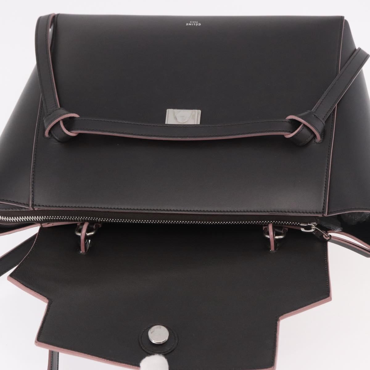 CELINE Belt bag Hand Bag Leather 2way Brown Silver Auth ka4875M