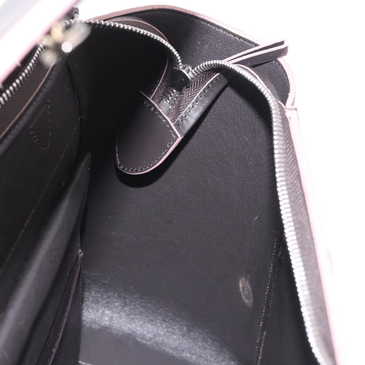 CELINE Belt bag Hand Bag Leather 2way Brown Silver Auth ka4875M