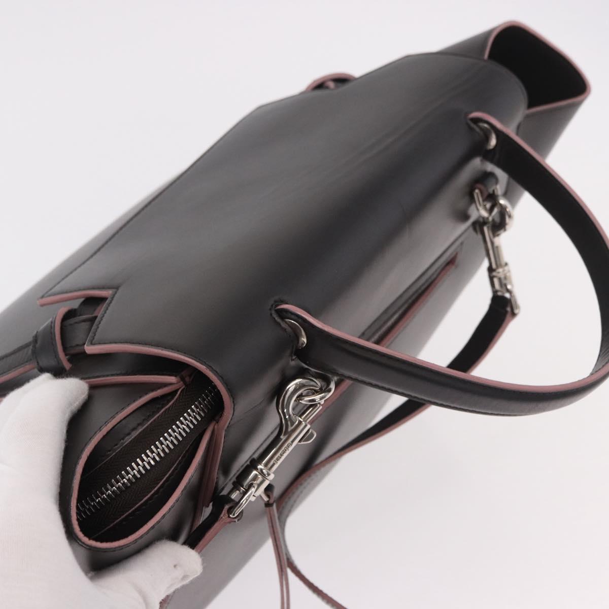 CELINE Belt bag Hand Bag Leather 2way Brown Silver Auth ka4875M