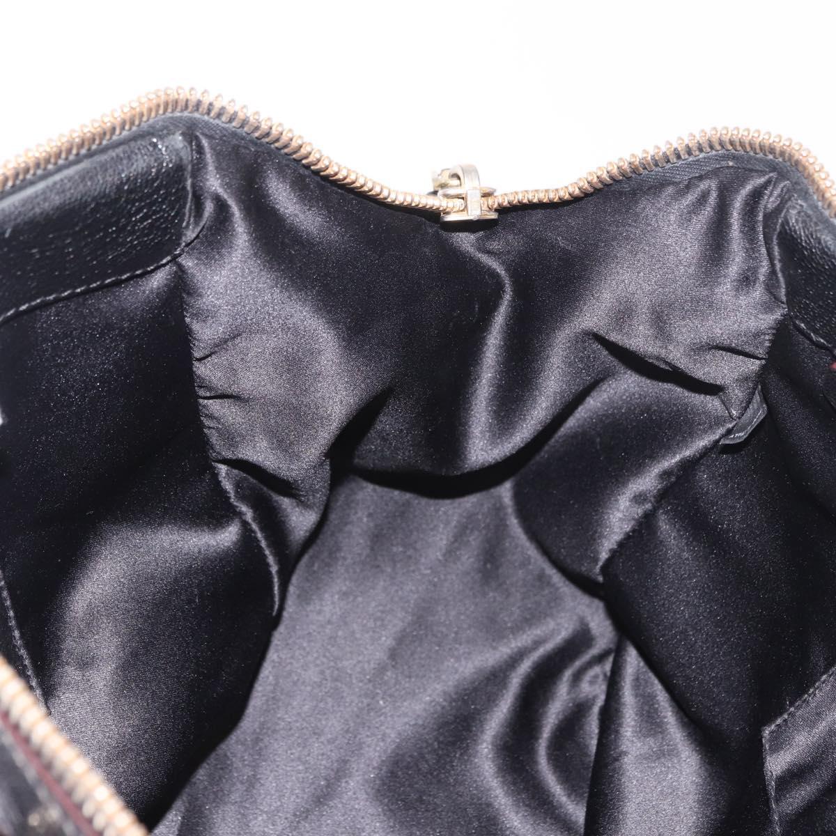 Miu Miu Hand Bag Leather 2way Black Gold Auth ka4877V
