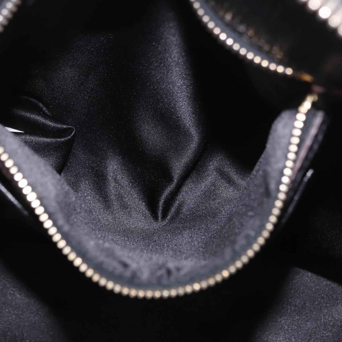 Miu Miu Hand Bag Leather 2way Black Gold Auth ka4877V