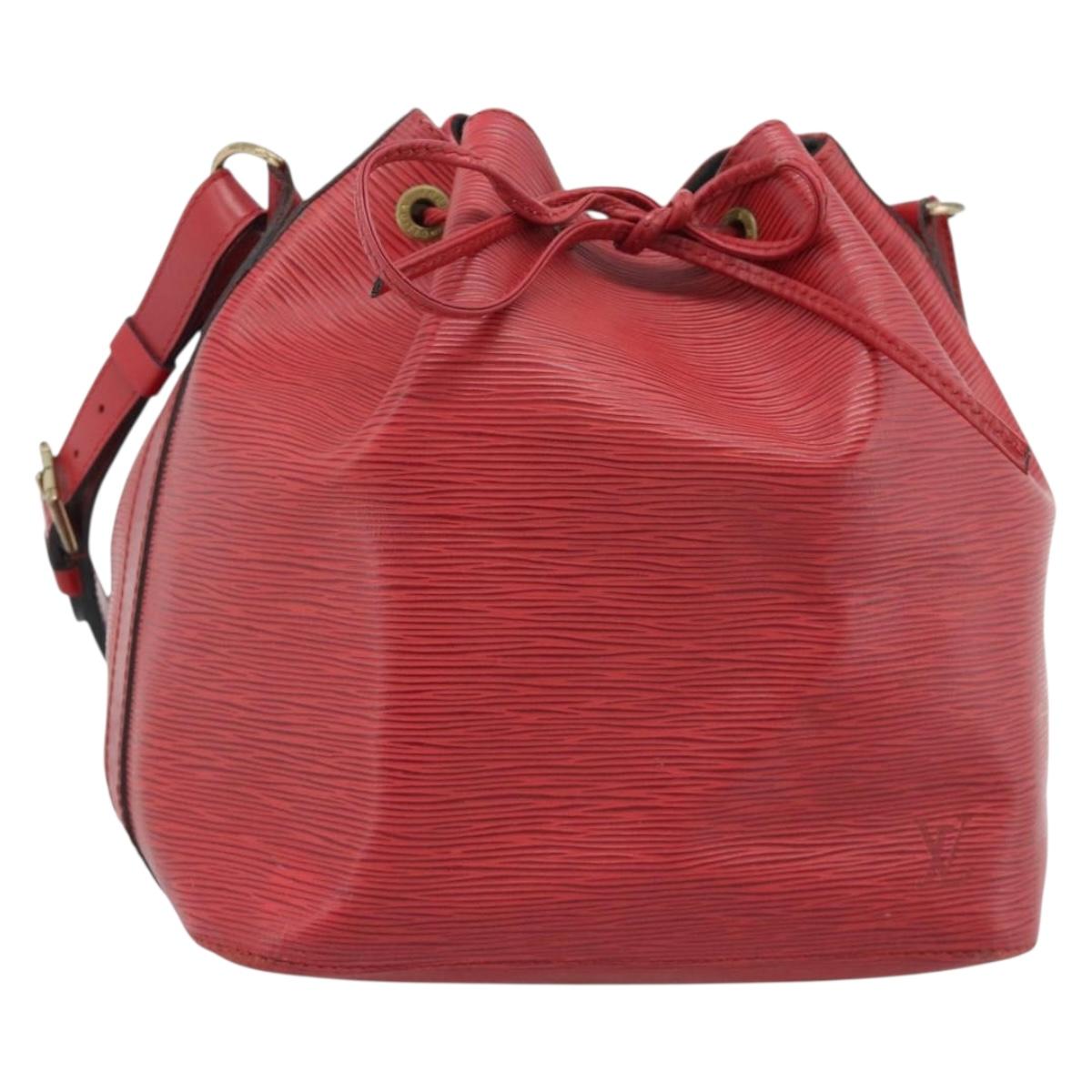 LOUIS VUITTON Epi Petit Noe Shoulder Bag Red M44107 LV Auth ka4880