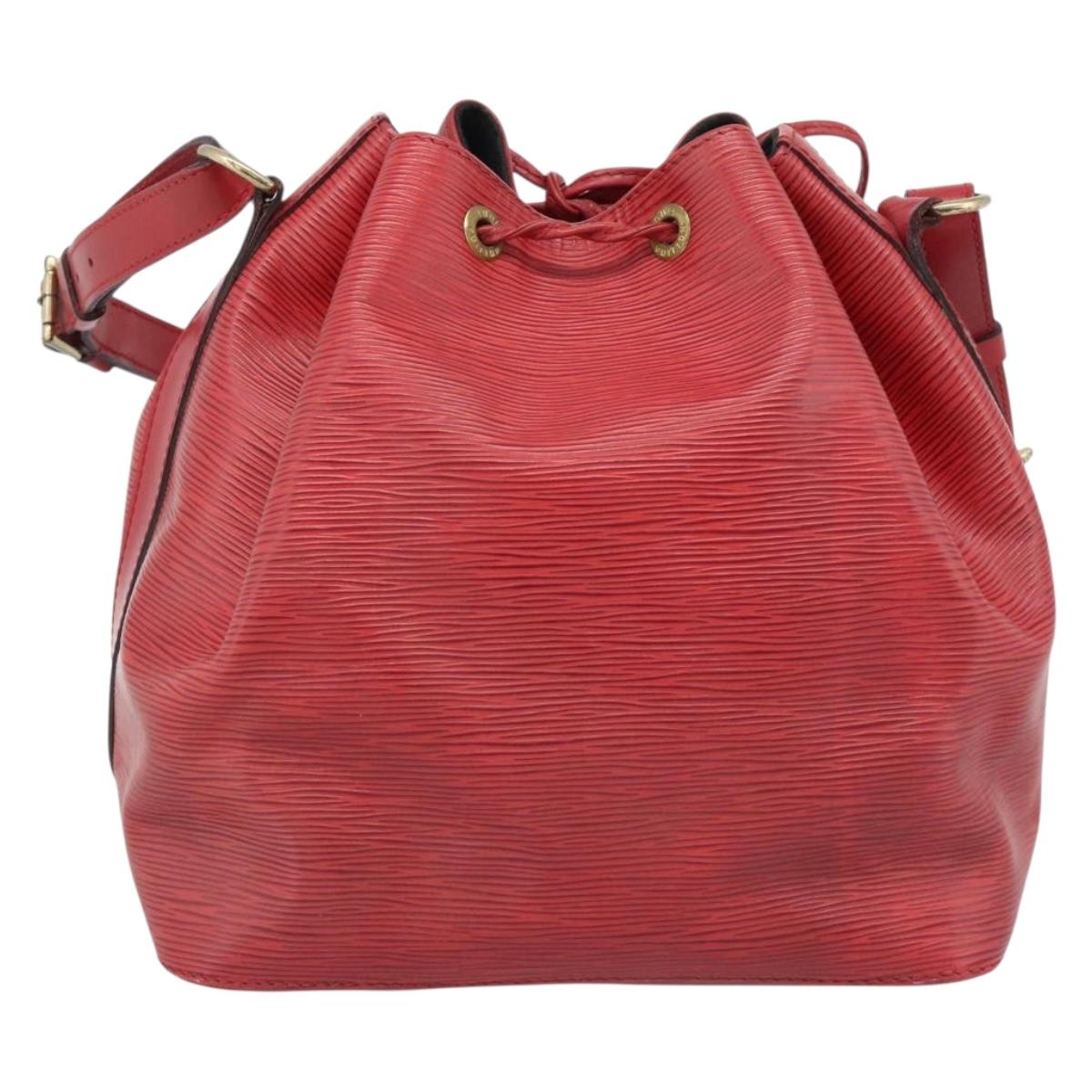 LOUIS VUITTON Epi Petit Noe Shoulder Bag Red M44107 LV Auth ka4880