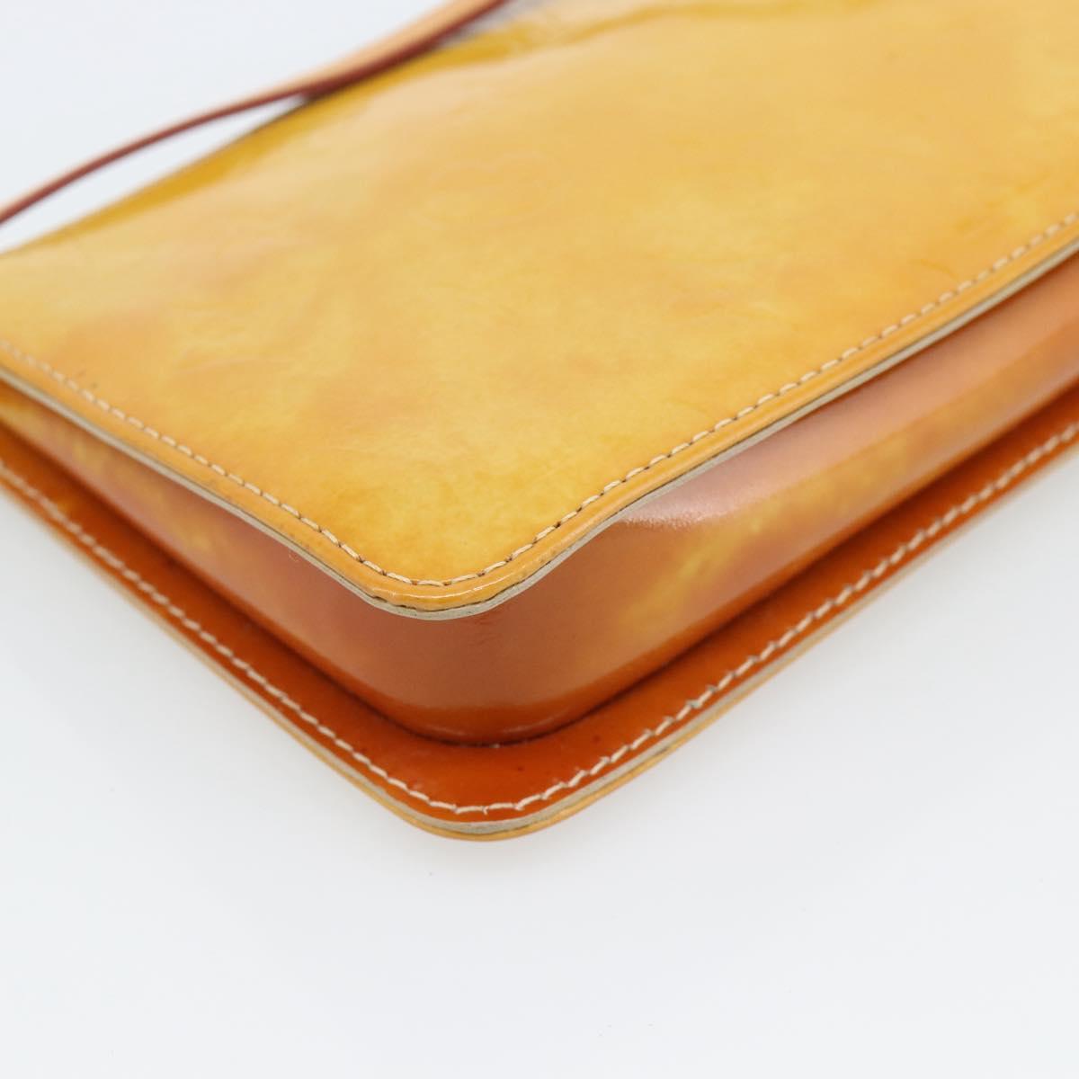 LOUIS VUITTON Monogram Vernis Lexington Pouch Beige M91010 LV Auth ka4881