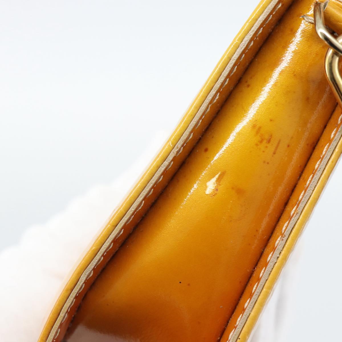 LOUIS VUITTON Monogram Vernis Lexington Pouch Beige M91010 LV Auth ka4881