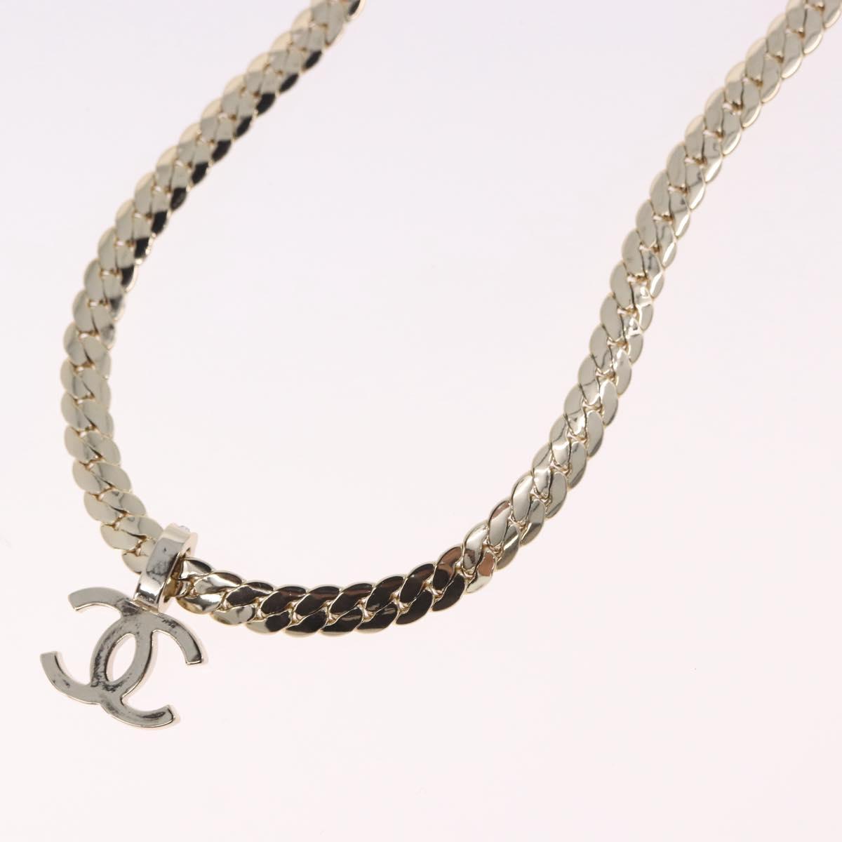CHANEL Necklace metal Gold Tone CC Auth ka4882SAM