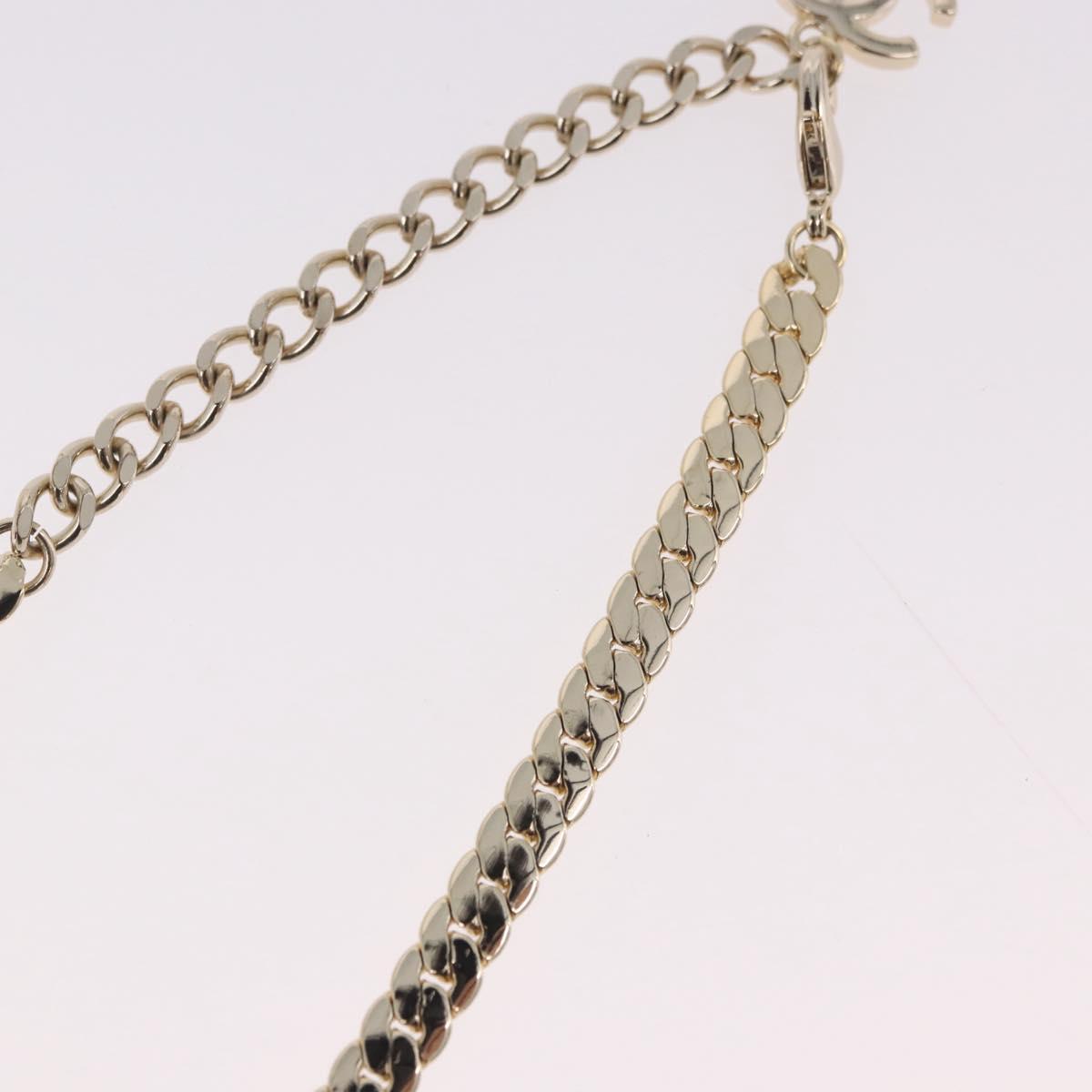 CHANEL Necklace metal Gold Tone CC Auth ka4882SAM